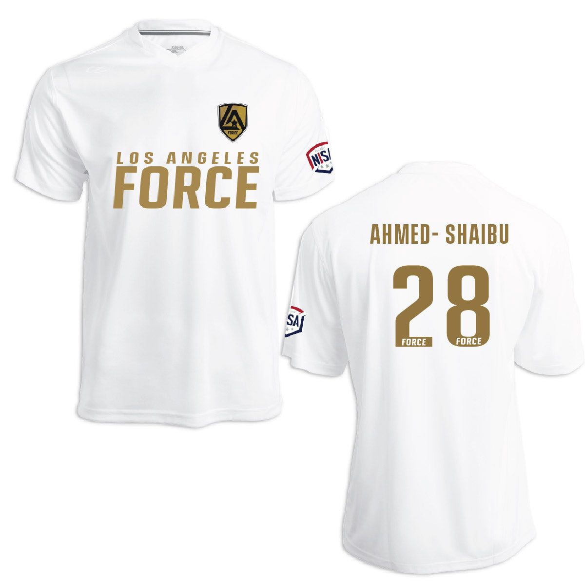 LA Force Britannia Game Jersey White/Gold  - With Player Name and Number