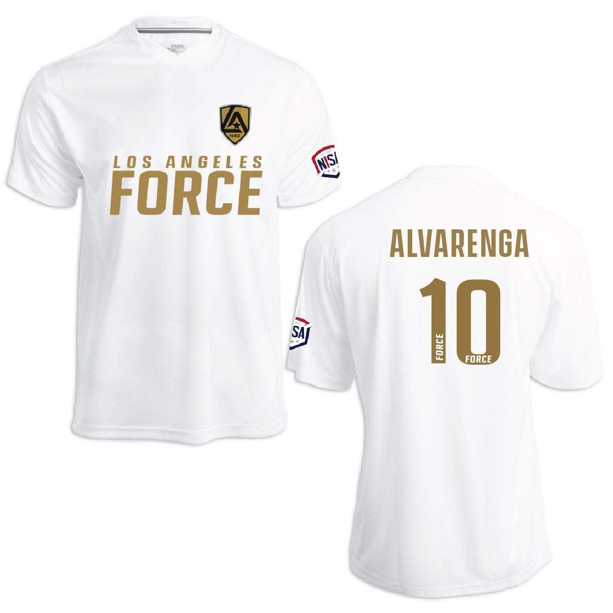 LA Force Britannia Game Jersey White/Gold  - With Player Name and Number