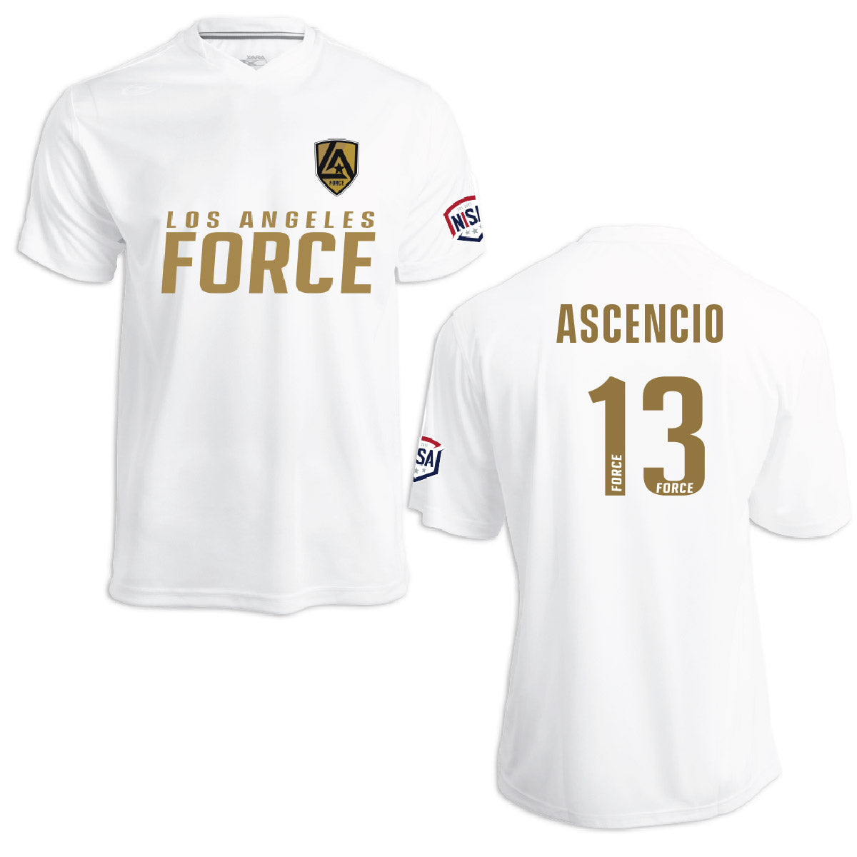 LA Force Britannia Game Jersey White/Gold  - With Player Name and Number