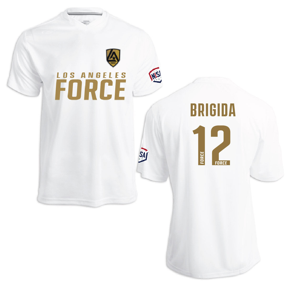 LA Force Britannia Game Jersey White/Gold  - With Player Name and Number