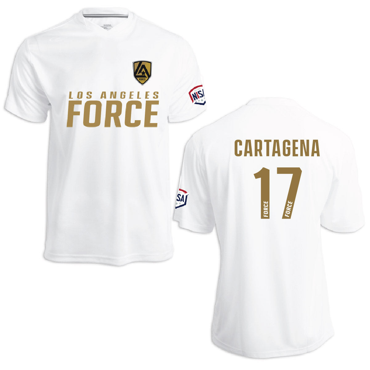 LA Force Britannia Game Jersey White/Gold  - With Player Name and Number