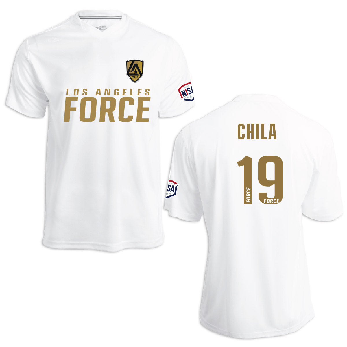 LA Force Britannia Game Jersey White/Gold  - With Player Name and Number