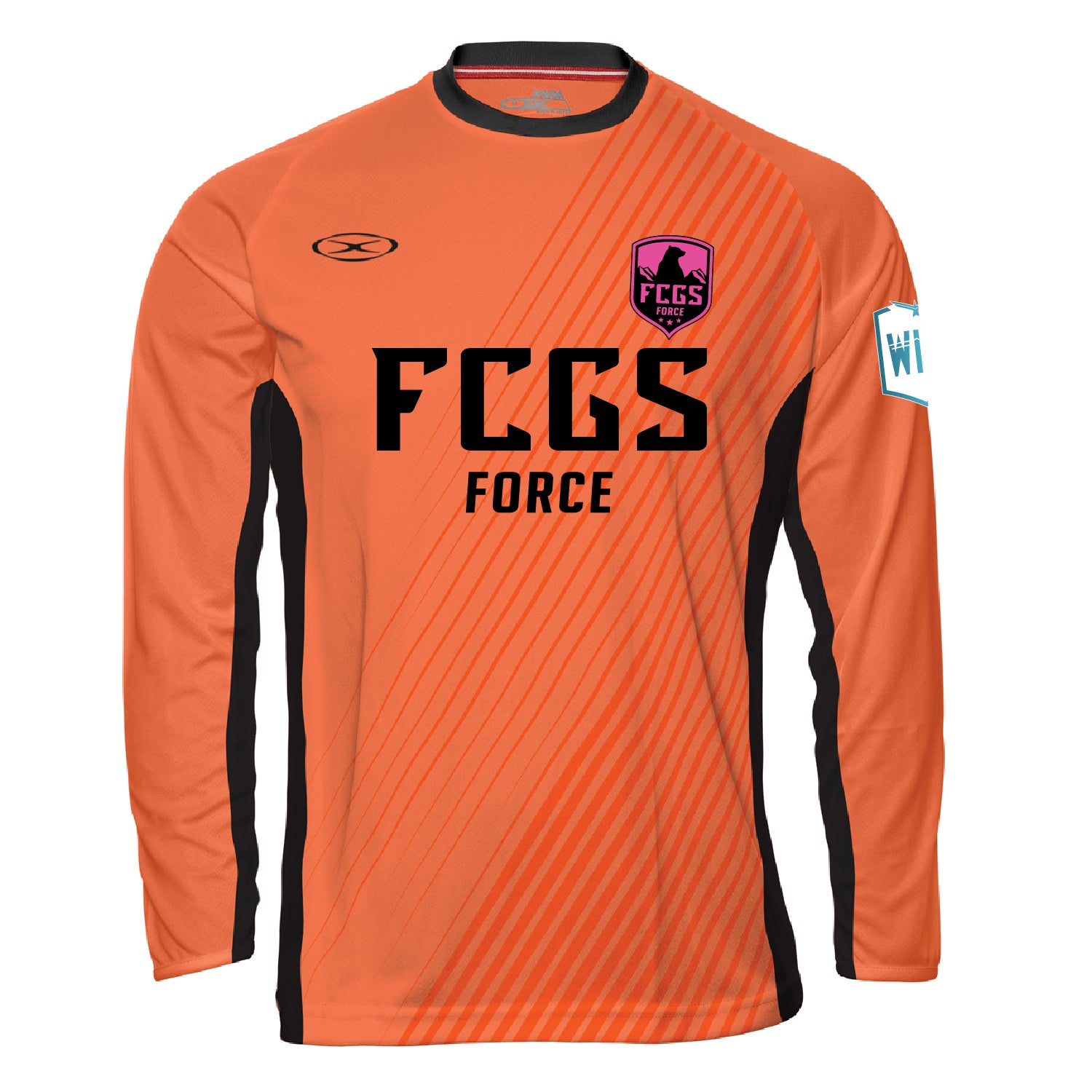FCGS Force Unisex Goalkeeper Jersey Orange/Black - With Number