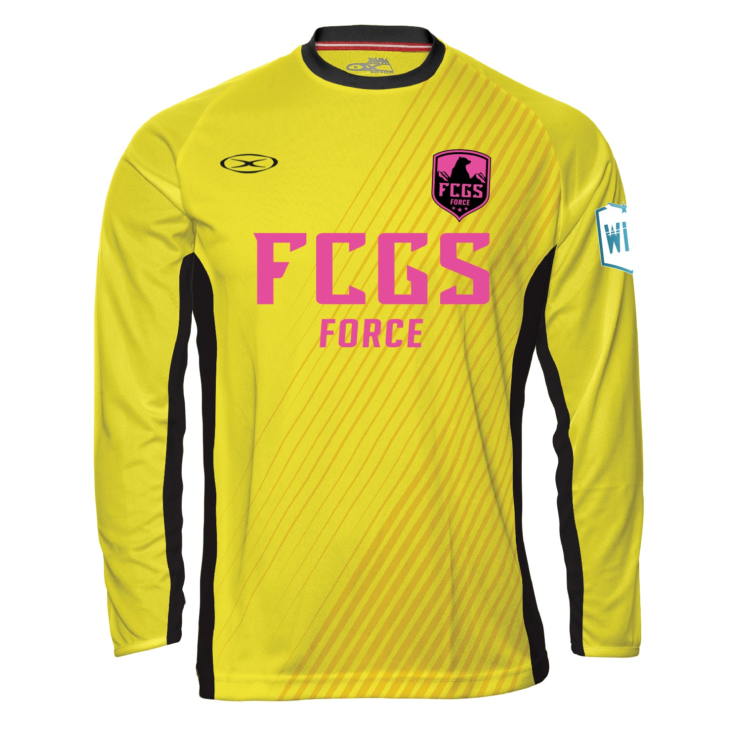 FCGS Force Unisex Goalkeeper Jersey Yellow/Black - With Number