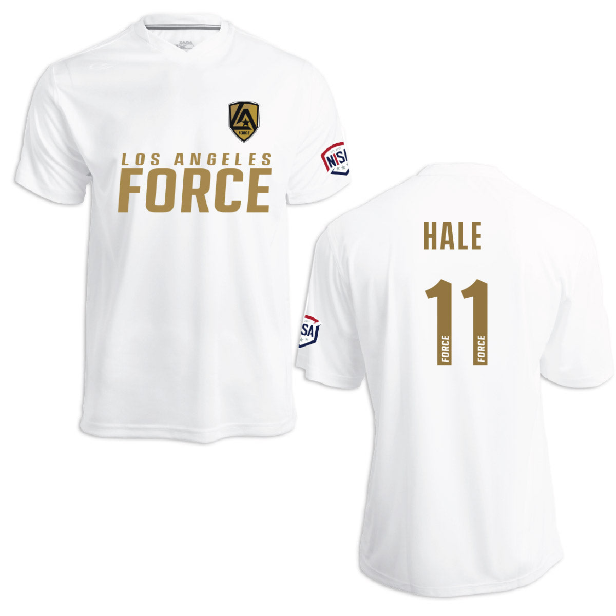 LA Force Britannia Game Jersey White/Gold  - With Player Name and Number