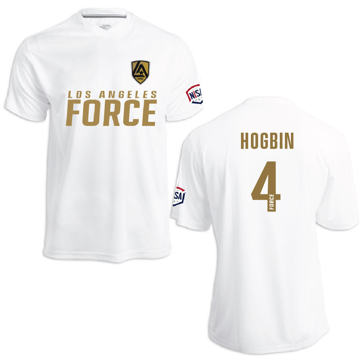 LA Force Britannia Game Jersey White/Gold  - With Player Name and Number