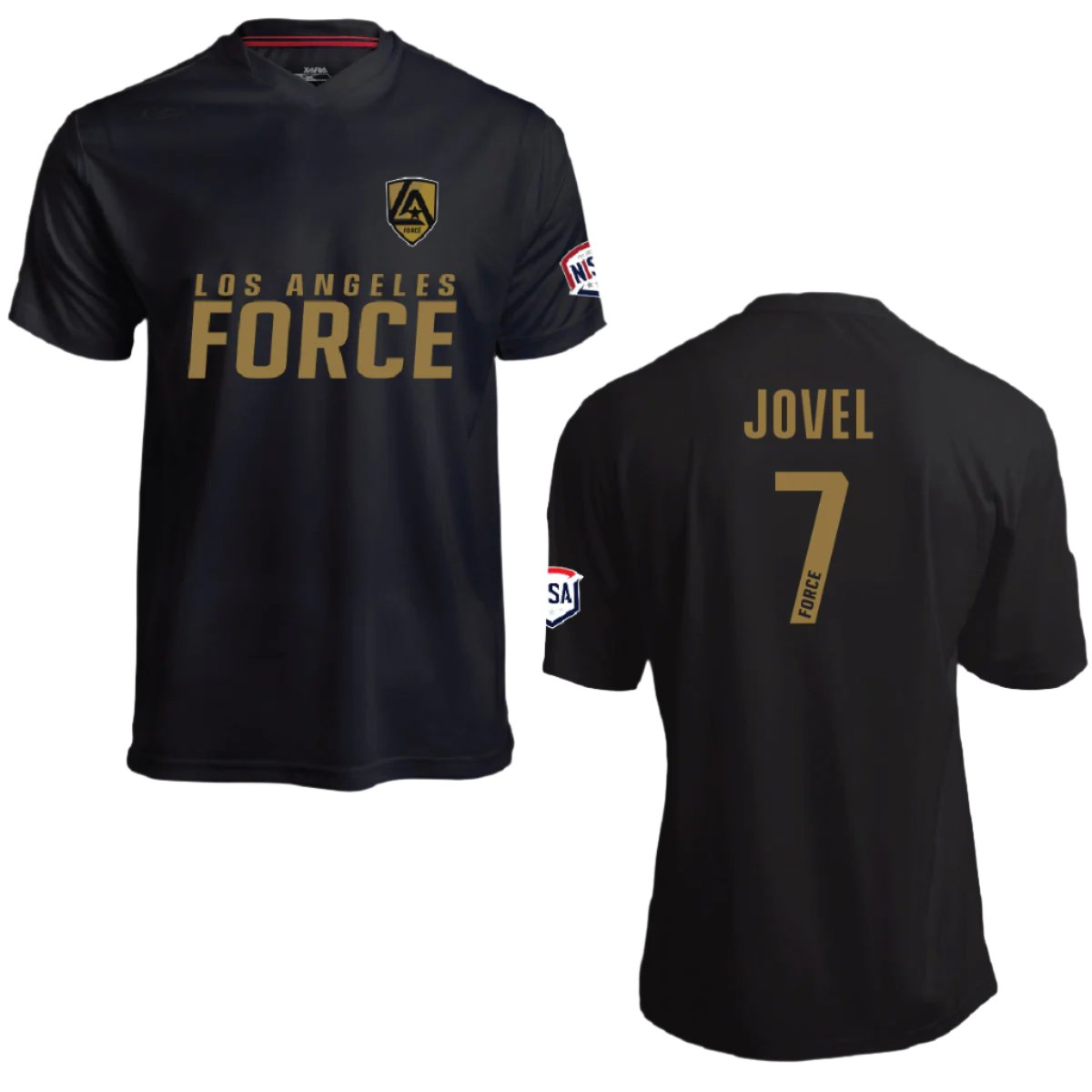 LA Force Britannia Game Jersey Black/Gold - With Player Name and Number