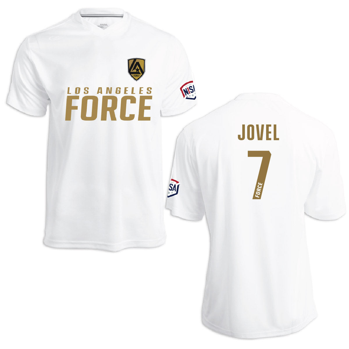 LA Force Britannia Game Jersey White/Gold  - With Player Name and Number