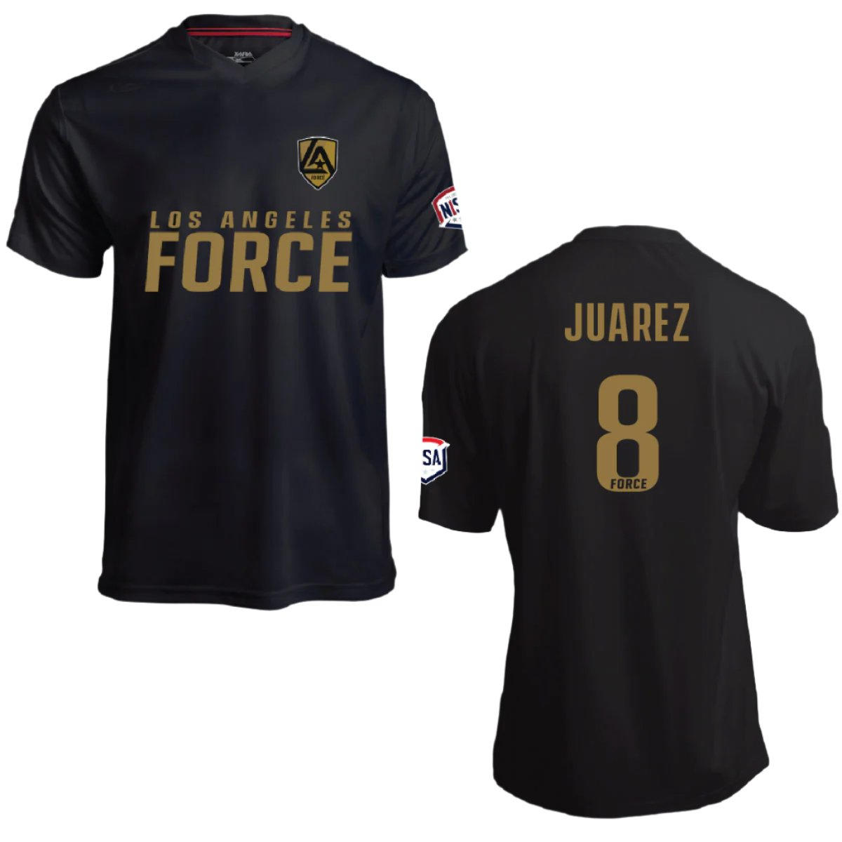 LA Force Britannia Game Jersey Black/Gold - With Player Name and Number