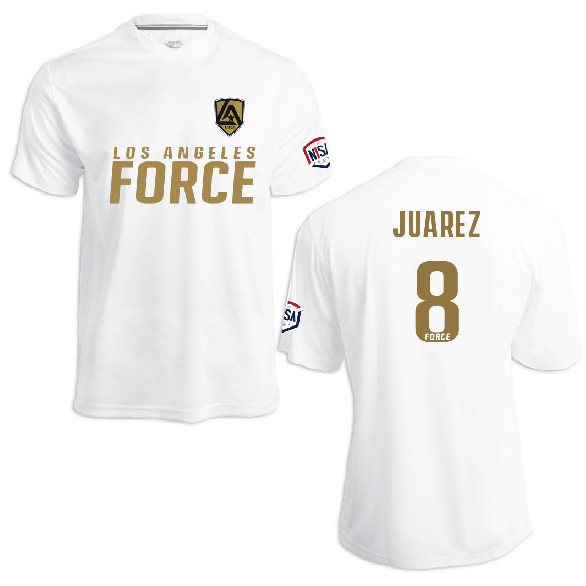 LA Force Britannia Game Jersey White/Gold  - With Player Name and Number