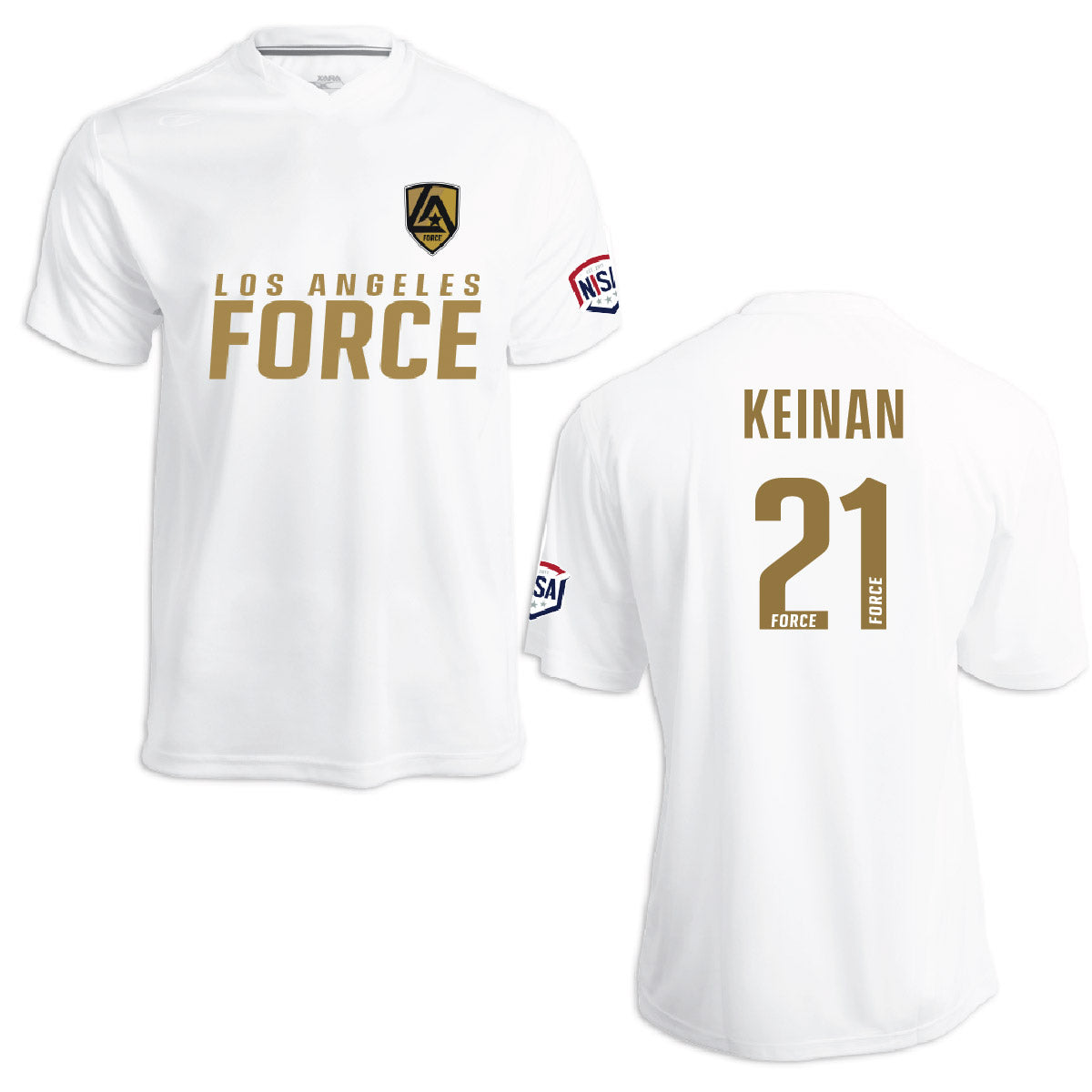 LA Force Britannia Game Jersey White/Gold  - With Player Name and Number