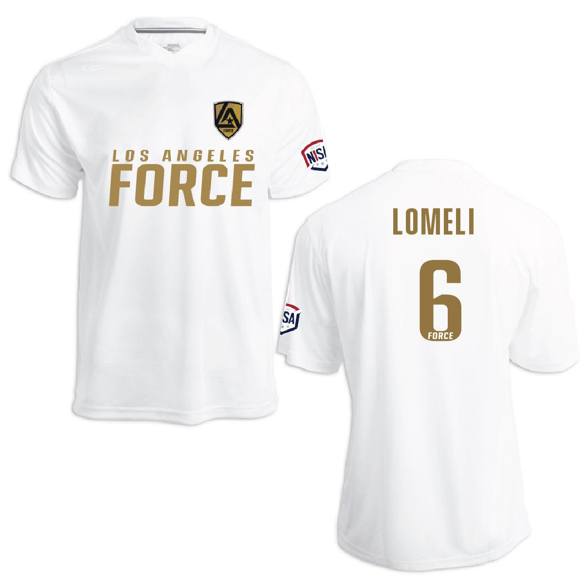 LA Force Britannia Game Jersey White/Gold  - With Player Name and Number