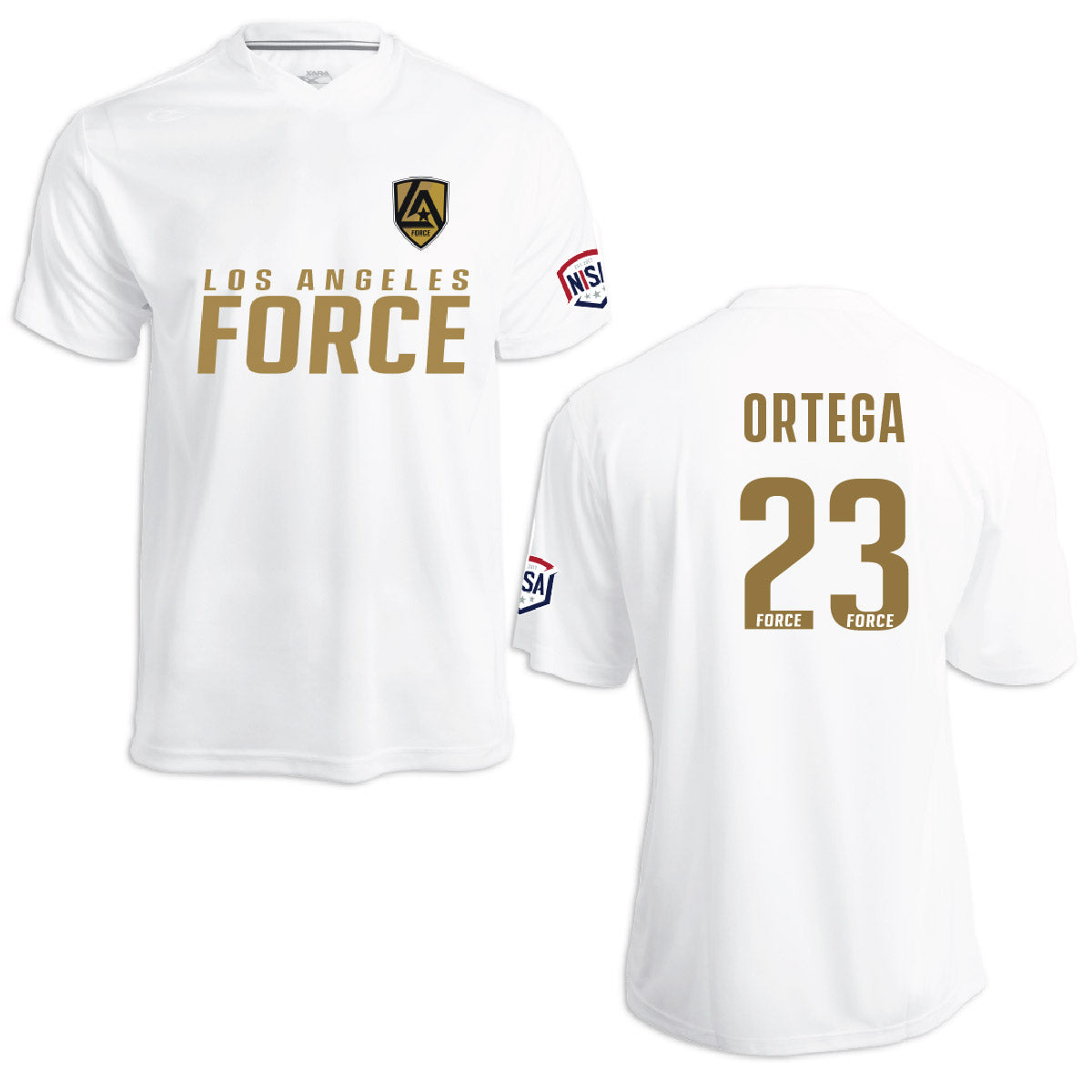 LA Force Britannia Game Jersey White/Gold  - With Player Name and Number