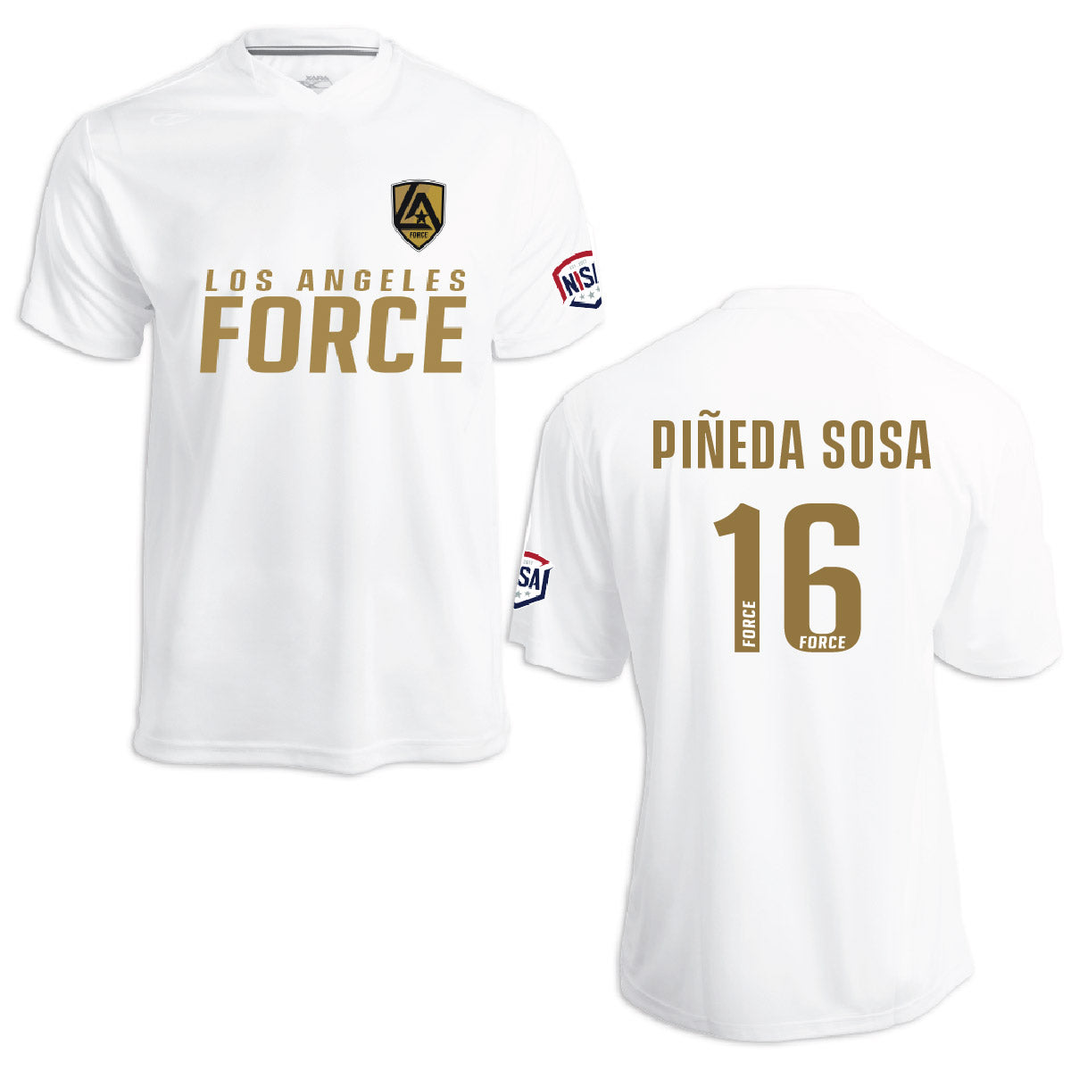 LA Force Britannia Game Jersey White/Gold  - With Player Name and Number