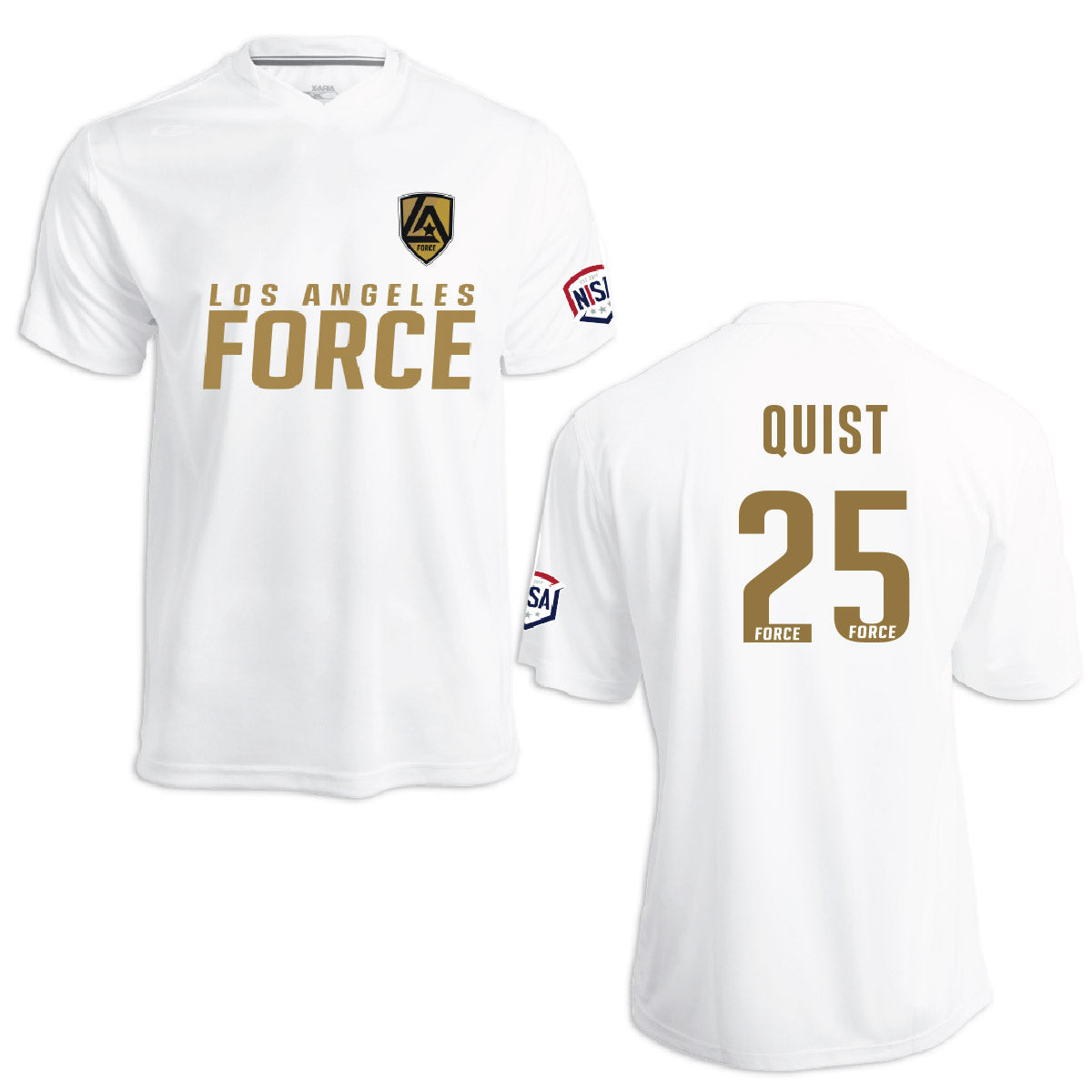 LA Force Britannia Game Jersey White/Gold  - With Player Name and Number