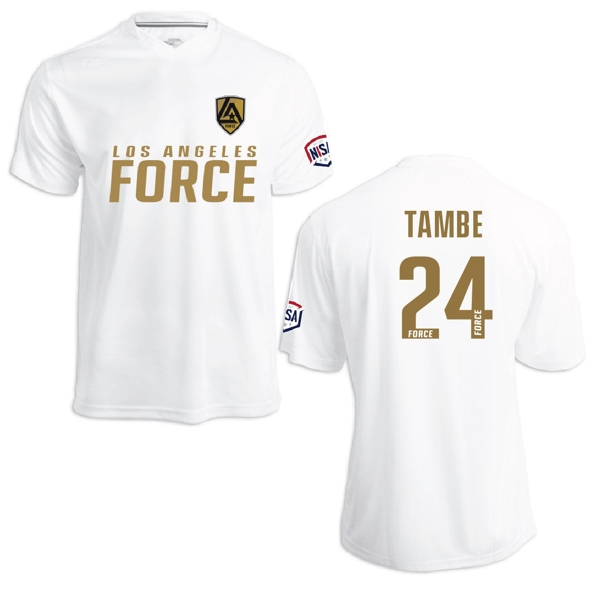 LA Force Britannia Game Jersey White/Gold  - With Player Name and Number