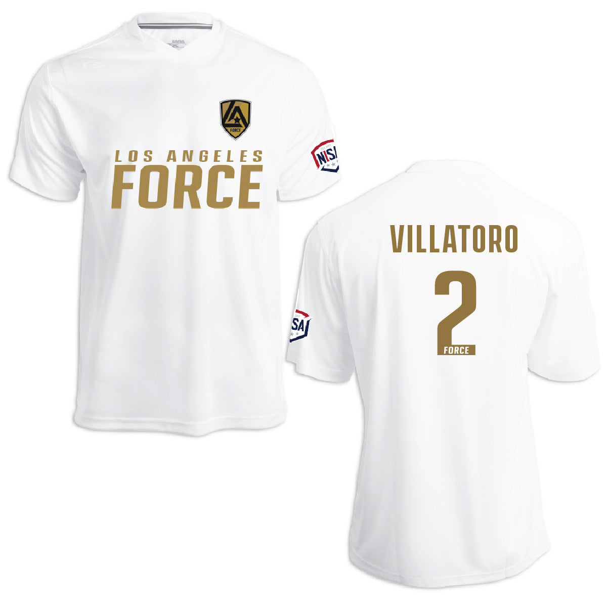 LA Force Britannia Game Jersey White/Gold  - With Player Name and Number