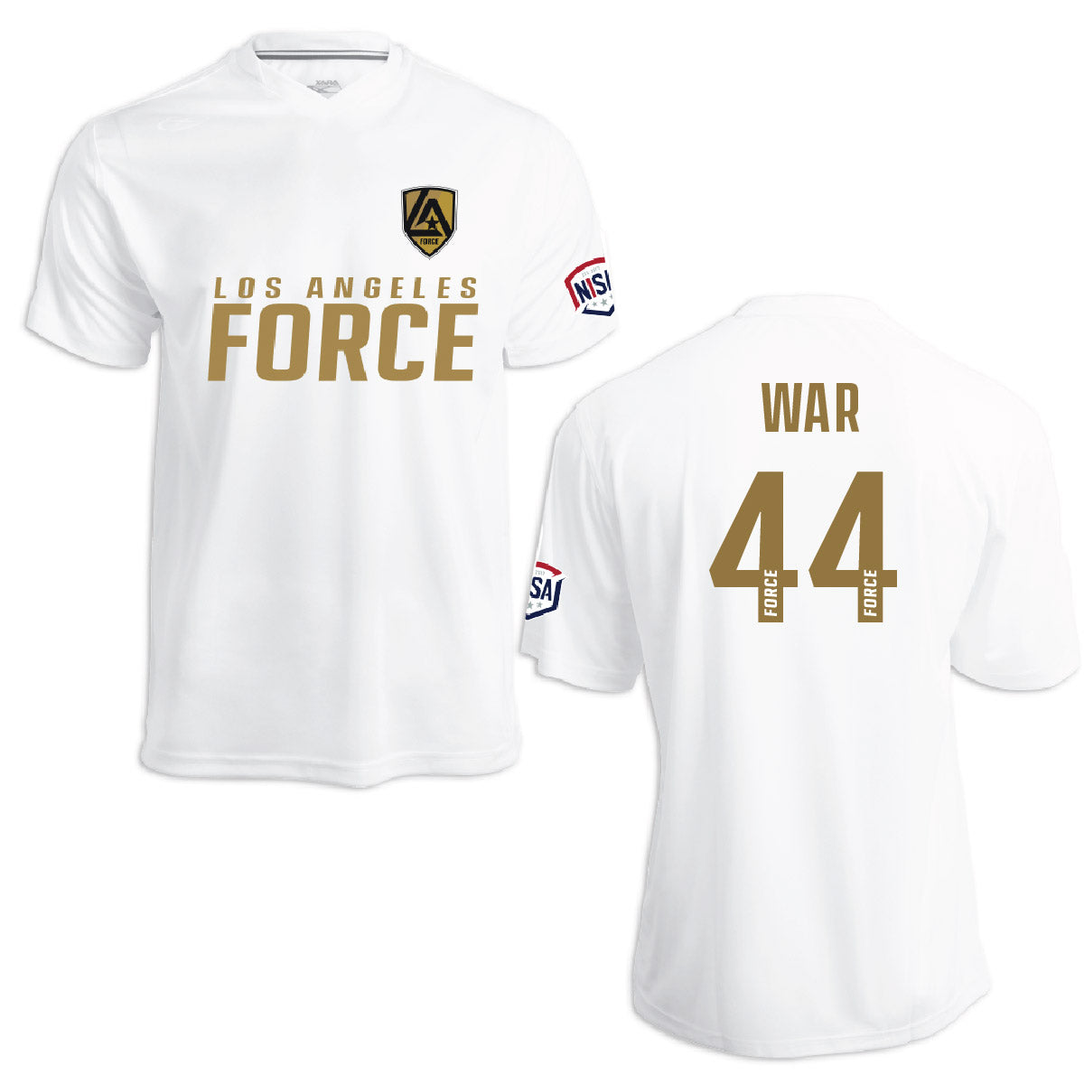 LA Force Britannia Game Jersey White/Gold  - With Player Name and Number