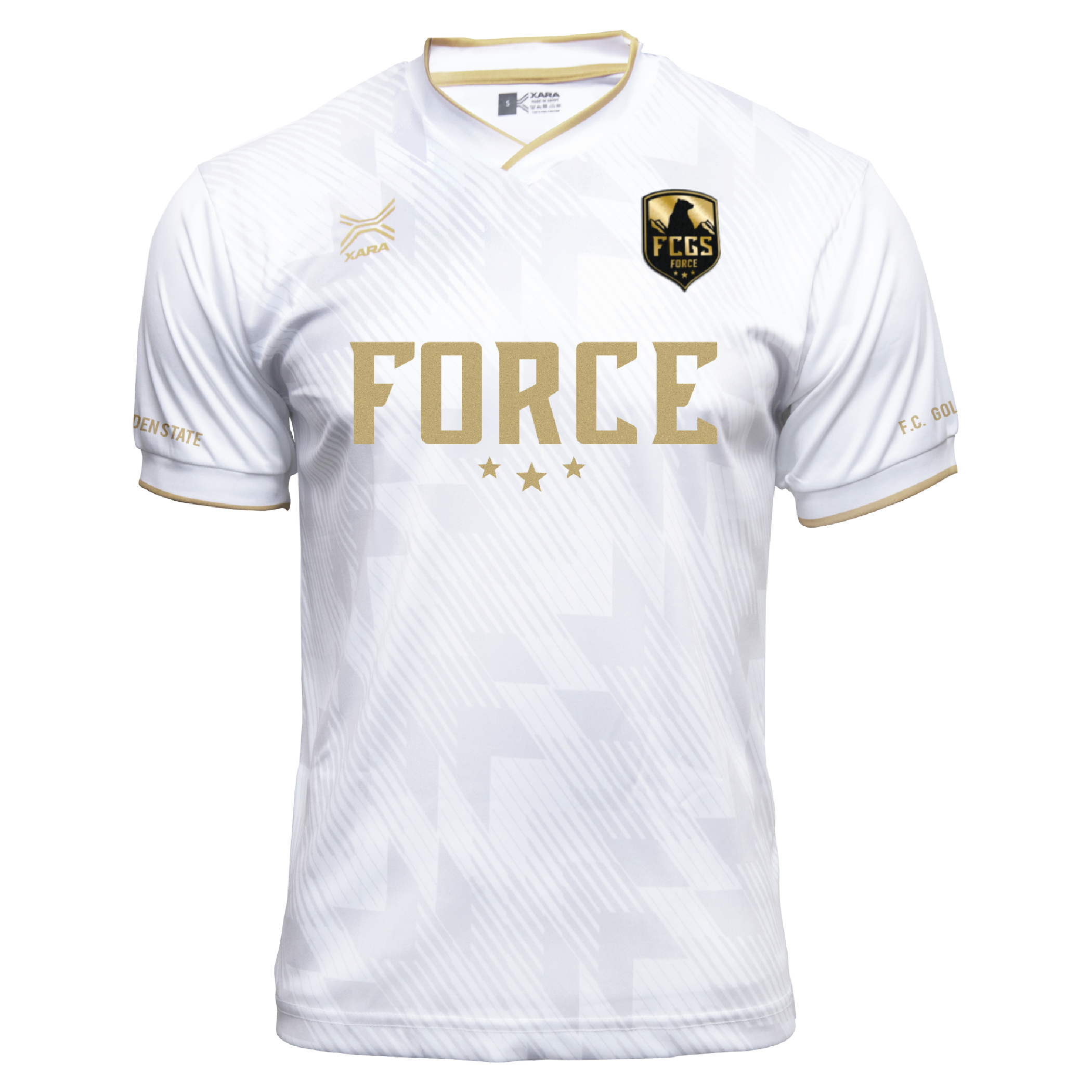 FCGS Force Game Jersey White/Gold - With Number
