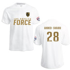 LA Force Britannia Game Jersey White/Gold  - With Player Name and Number