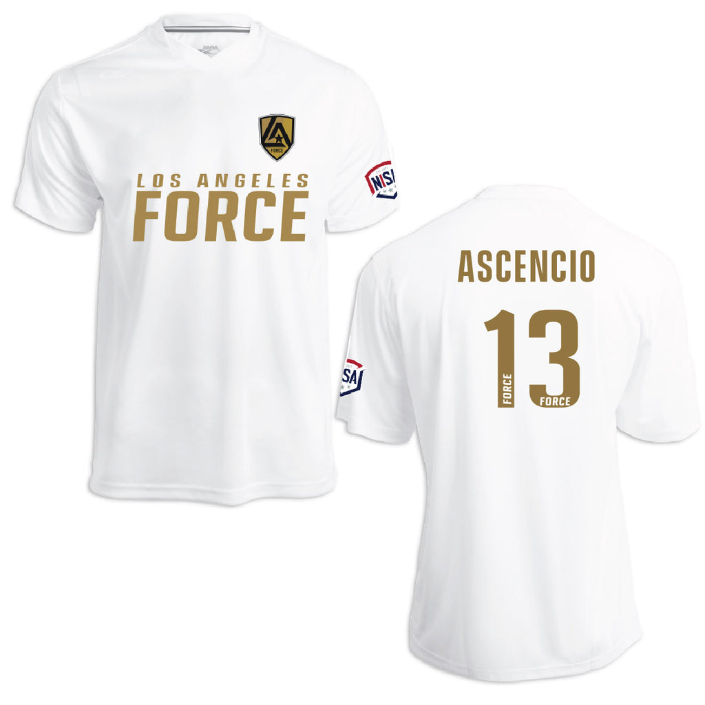 LA Force Britannia Game Jersey White/Gold  - With Player Name and Number