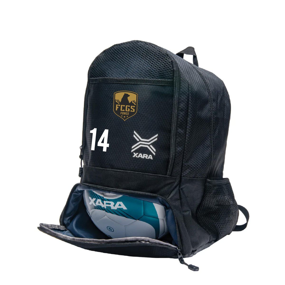 FCGS Force Backpack Black With FCGS Logo - Personalization Backpack With Number