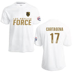 LA Force Britannia Game Jersey White/Gold  - With Player Name and Number