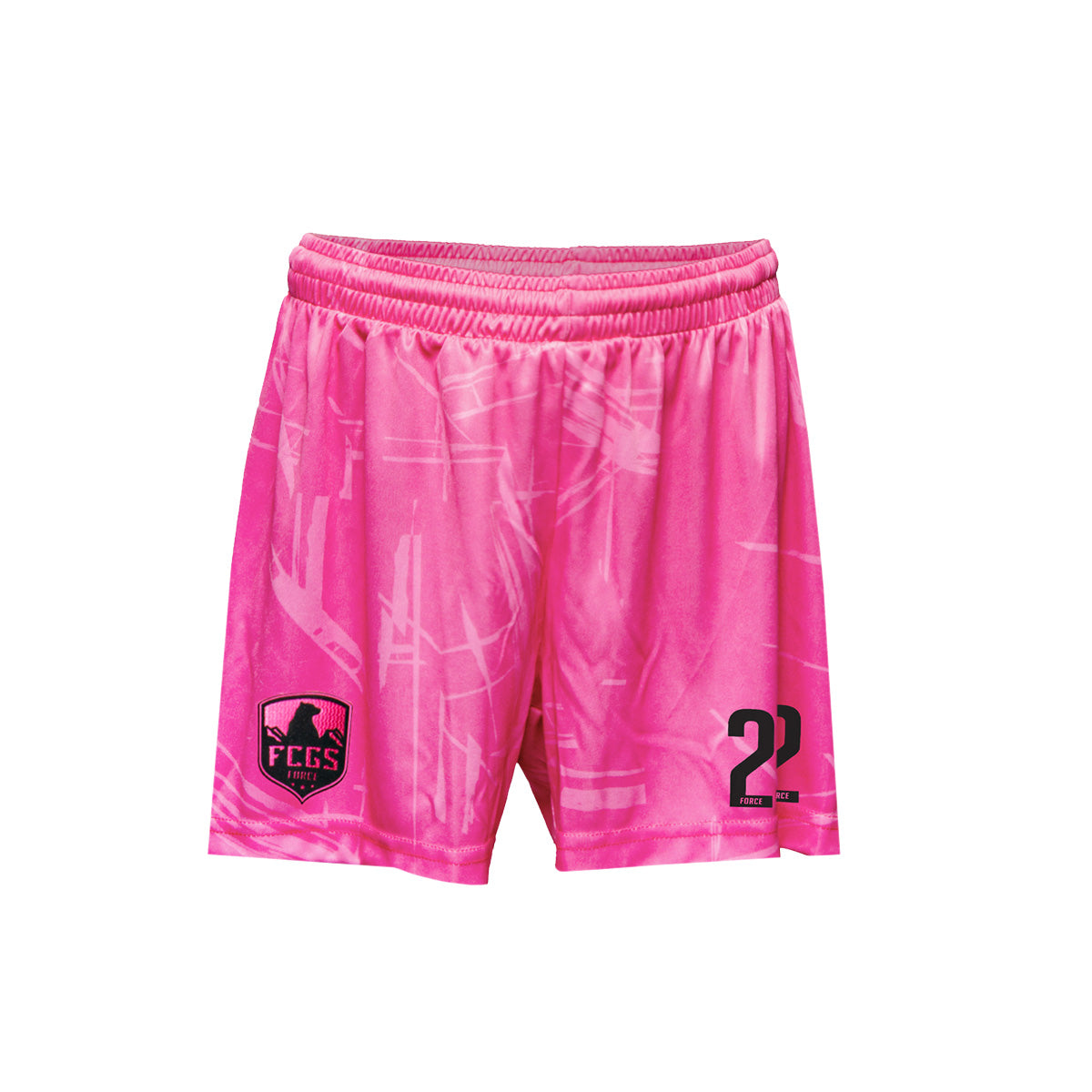 FCGS Force Girls Game Shorts Pink - With Player Number