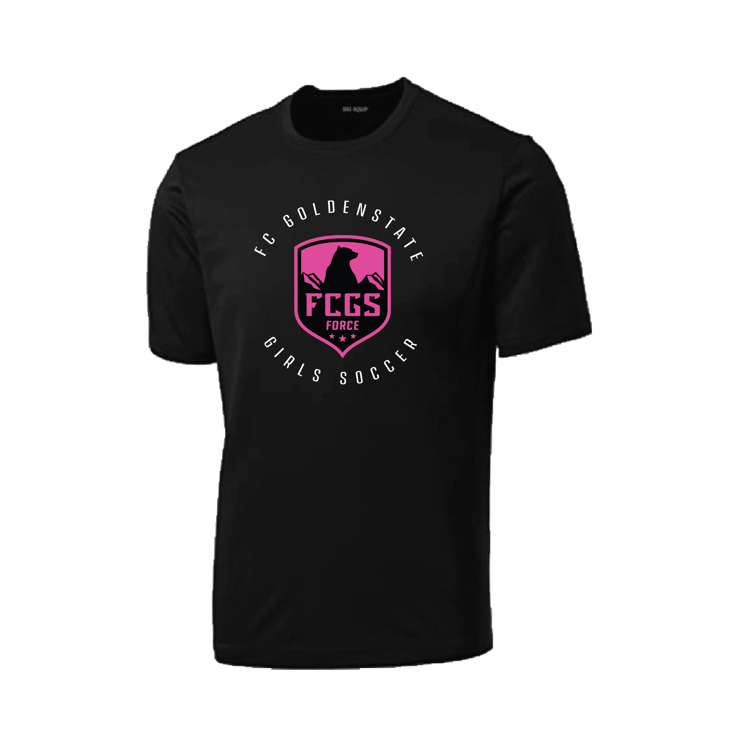 FCGS Girls Black Cotton Tee D1 (Unisex)