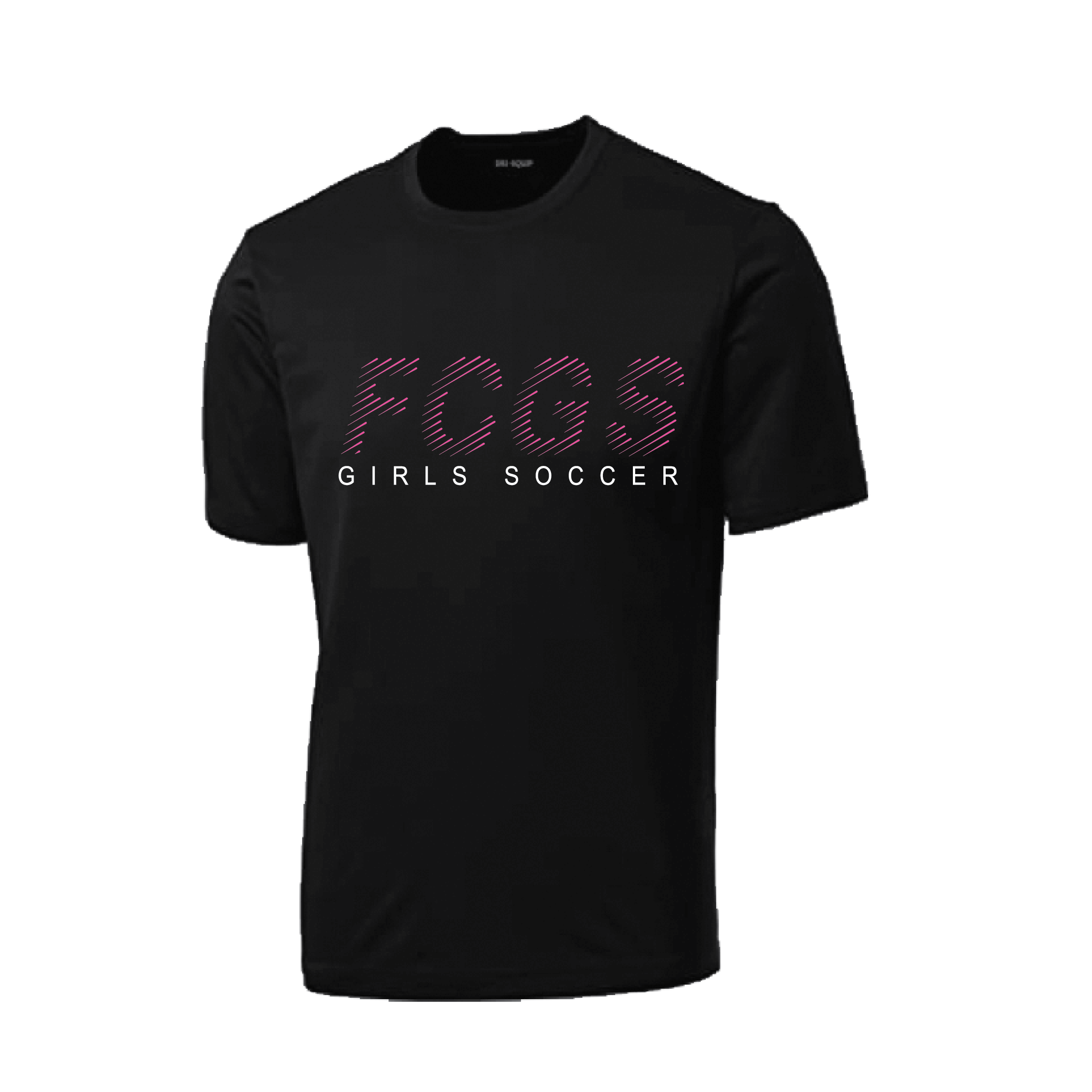 FCGS Girls Black Cotton Tee D6 (Unisex)