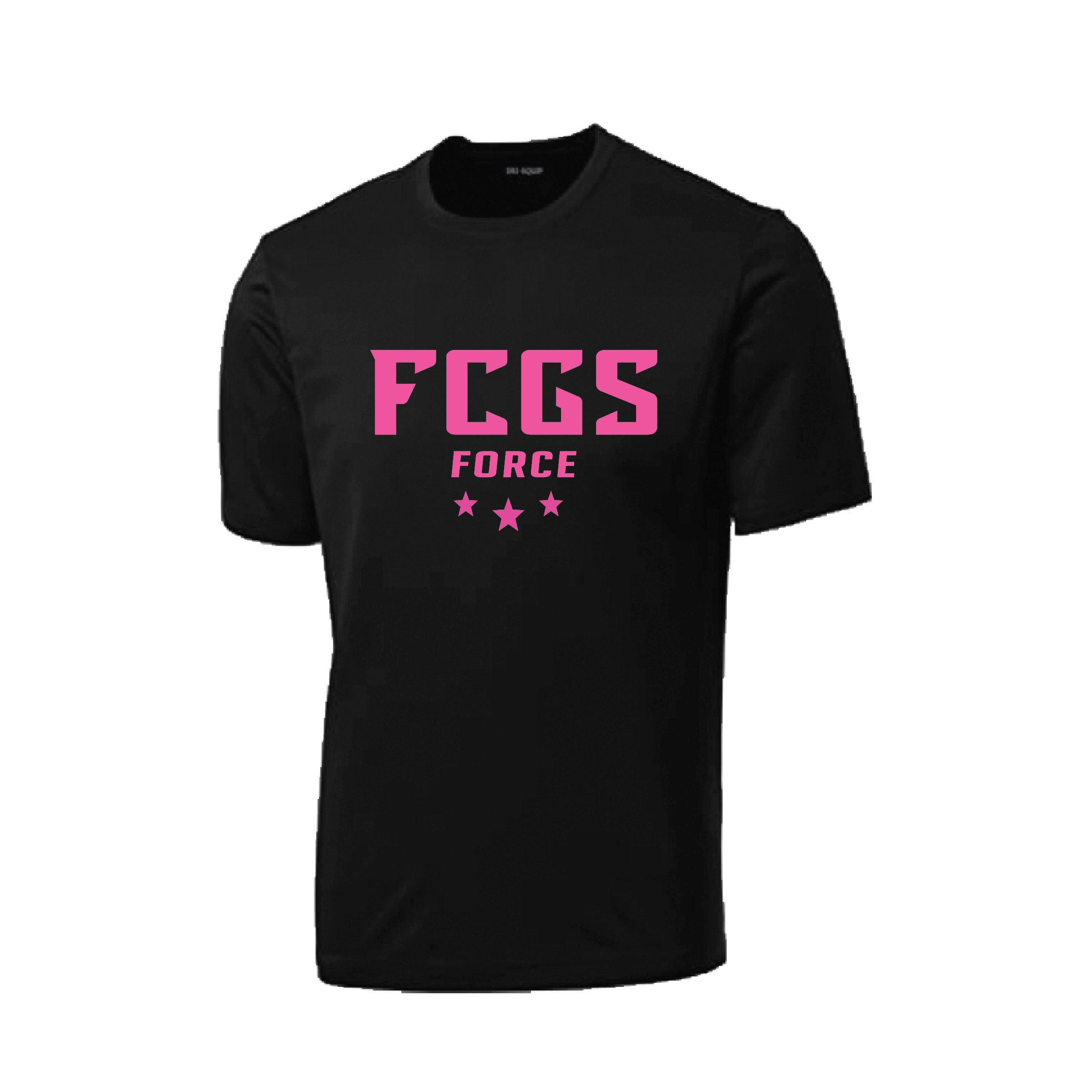 FCGS Girls Black Cotton Tee D4 (Unisex)