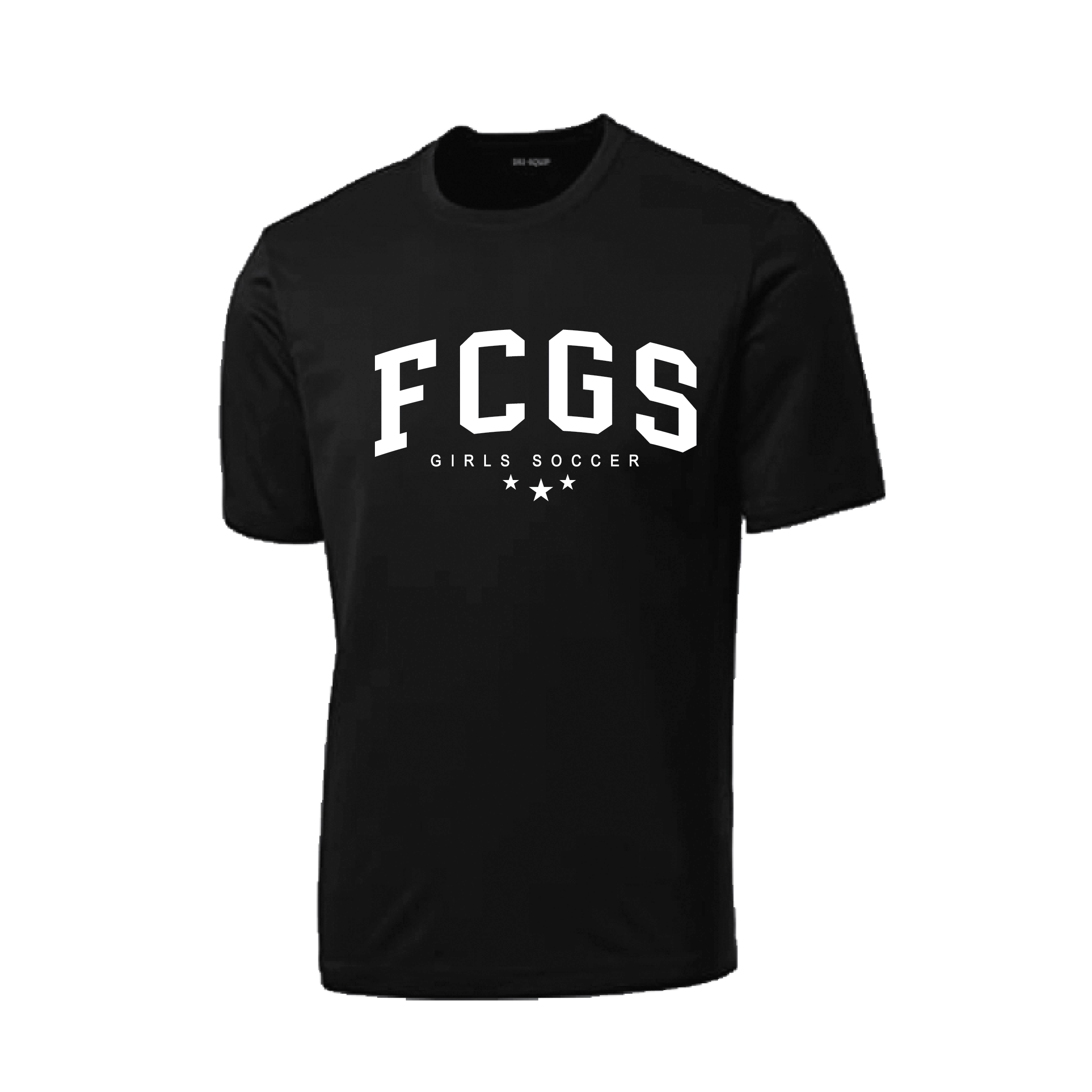 FCGS Girls Black Cotton Tee D3 (Unisex)