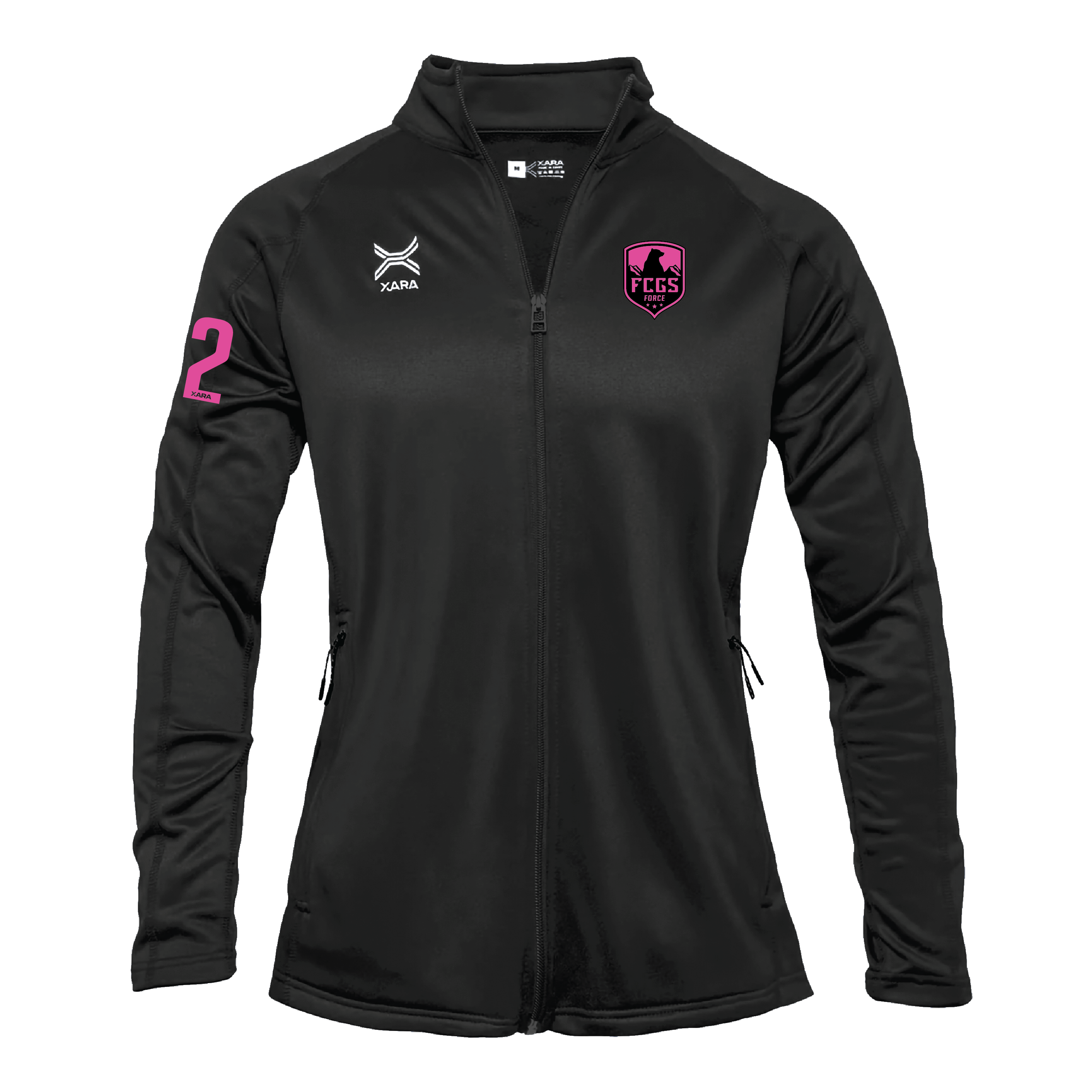 FCGS Force Girls Game St. James Jacket Pink/Black - With Number and Pink Patch