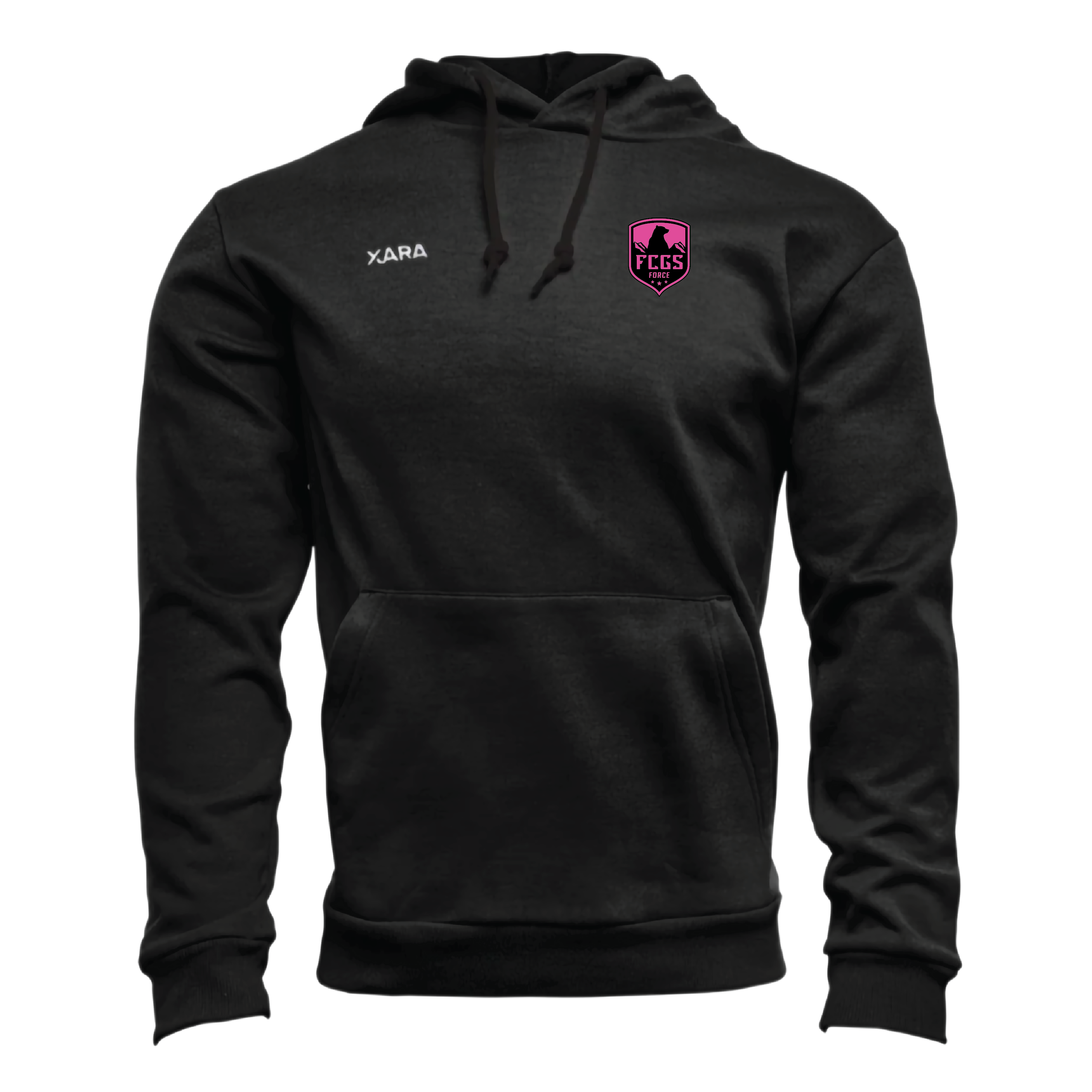 FCGS Force Unisex Villa Hoody Black - With Pink Patch