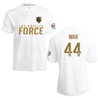 LA Force Britannia Game Jersey White/Gold  - With Player Name and Number