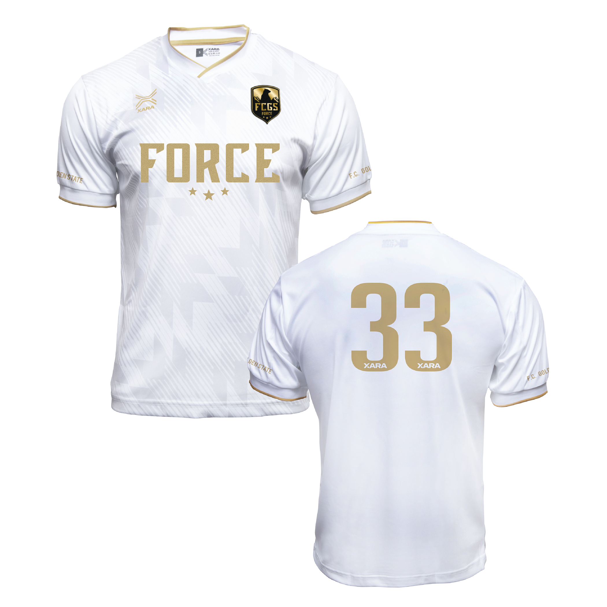 FCGS Force Game Jersey White/Gold - With Number