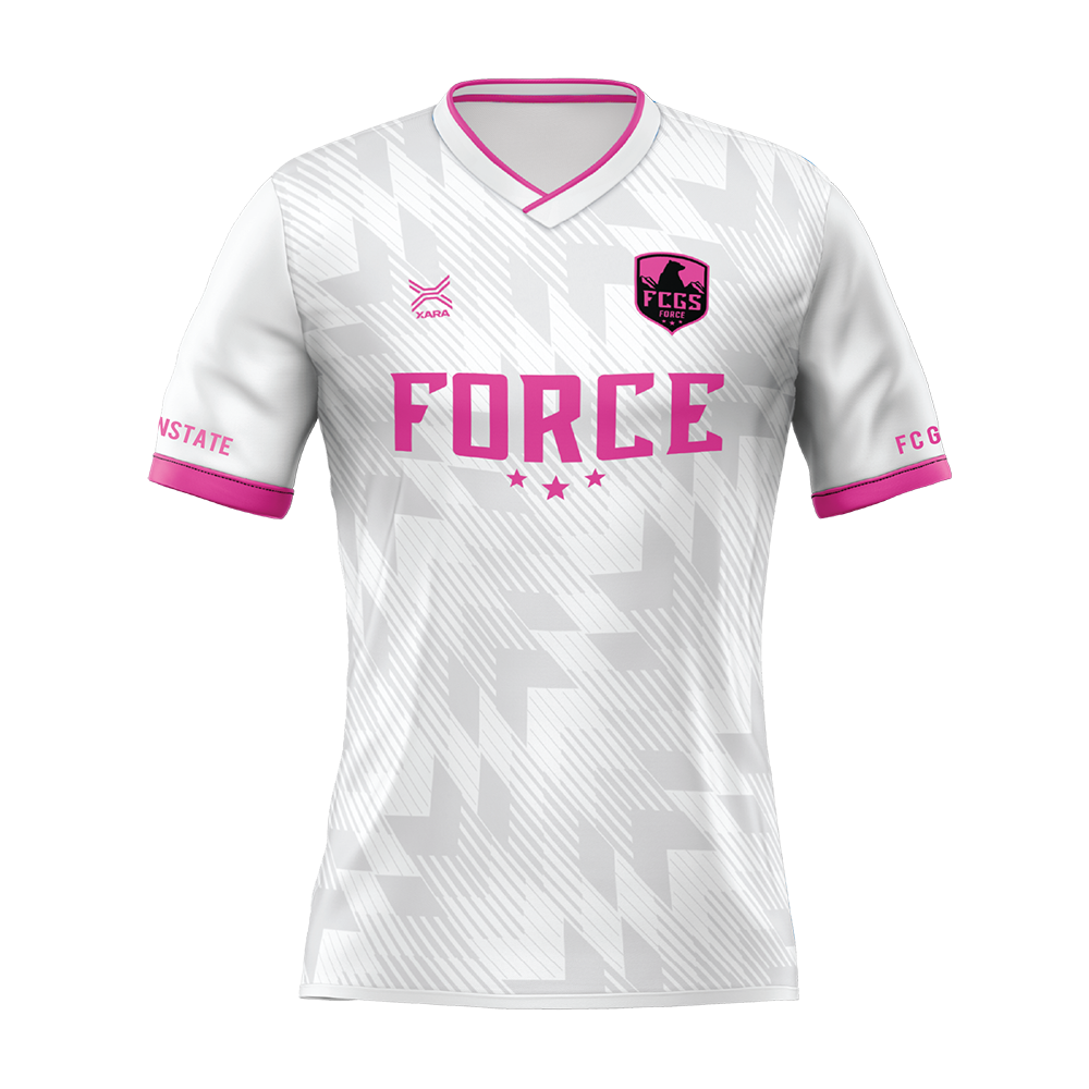 2026 FCGS Force Girls Game Jersey White/Pink- With Number