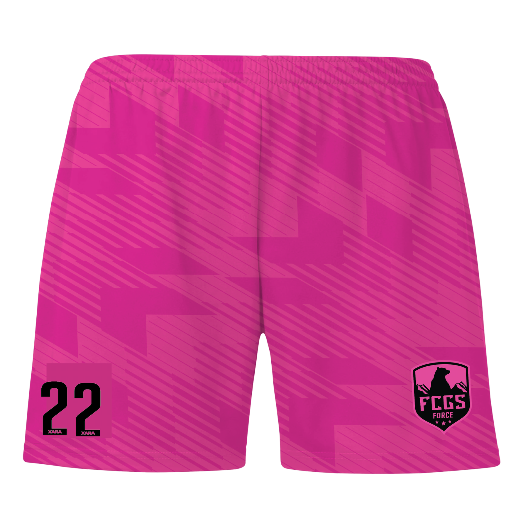 2026 FCGS Force Girls Game Shorts Pink - With Player Number